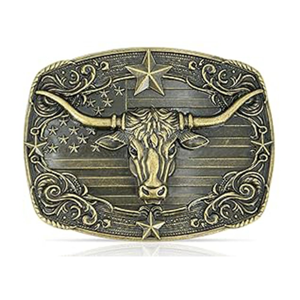 Bull belt buckle
