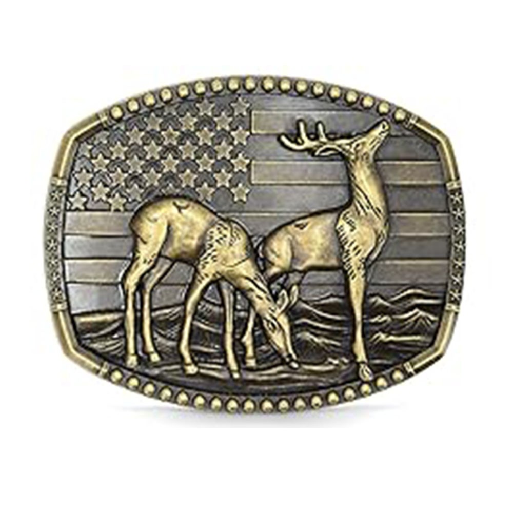 Deer belt buckle